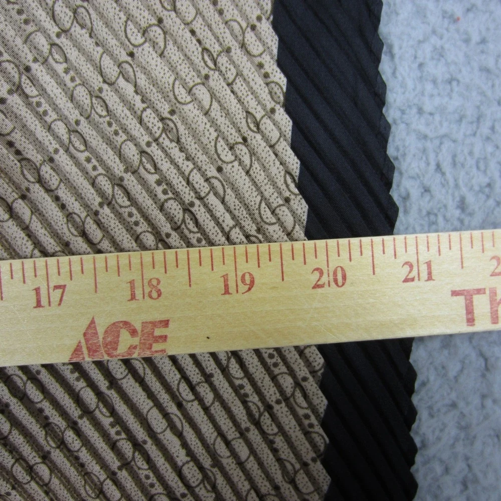 Womens Scrarf Silky Square Tan Monogram Pleated‎ Green Red Stripe Gold Slide